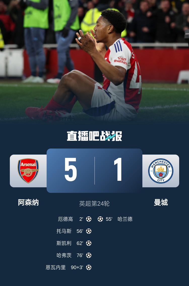  硬氣槍手無畏強敵！阿森納本賽季5-1碾壓曼城，3-0完勝皇馬
