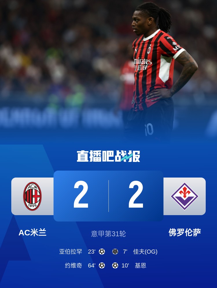  孔塞桑上任后米蘭有13場比賽先丟球落后，最終戰(zhàn)績?yōu)?勝1平6負
